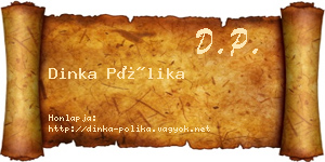 Dinka Pólika névjegykártya